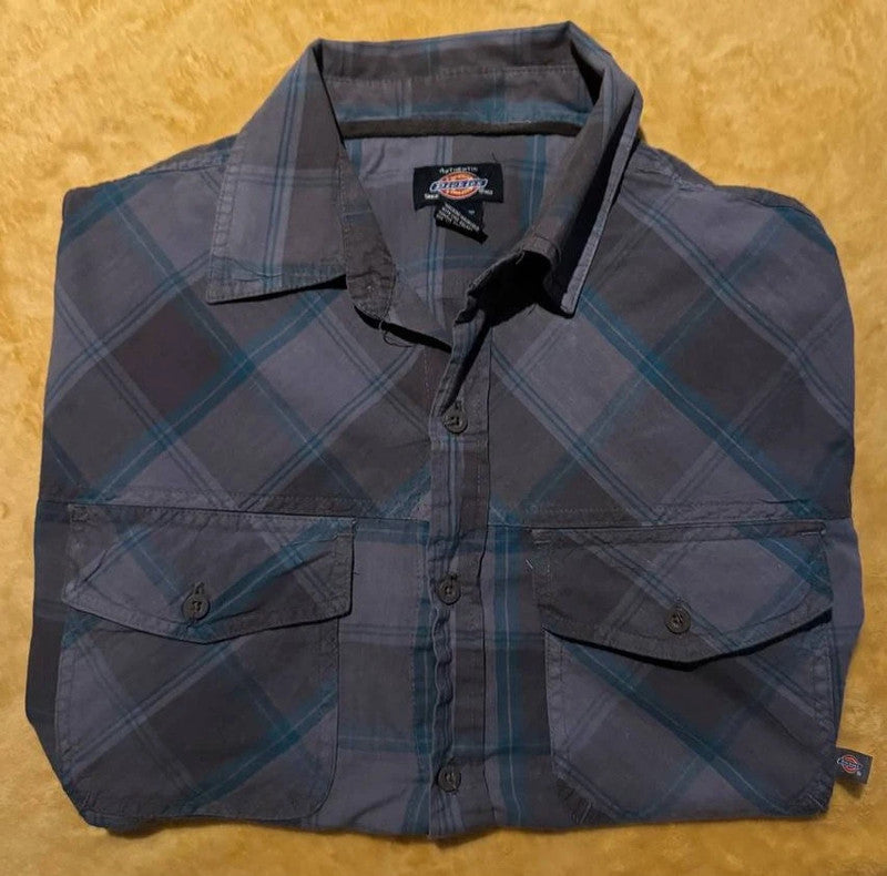 Dickies Grey & Teal Work Shirt