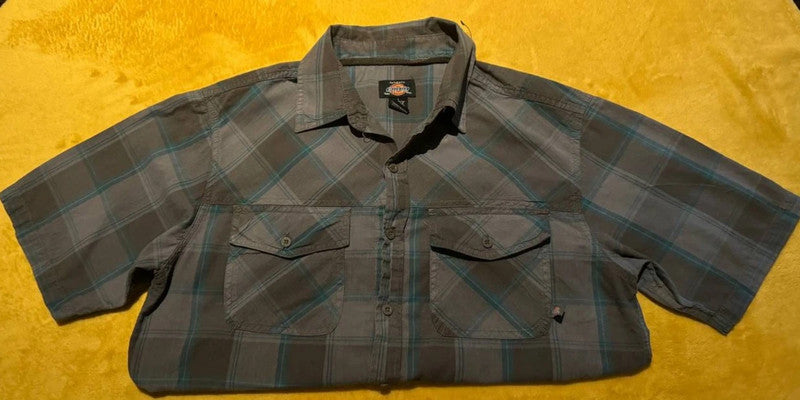 Dickies Grey & Teal Work Shirt