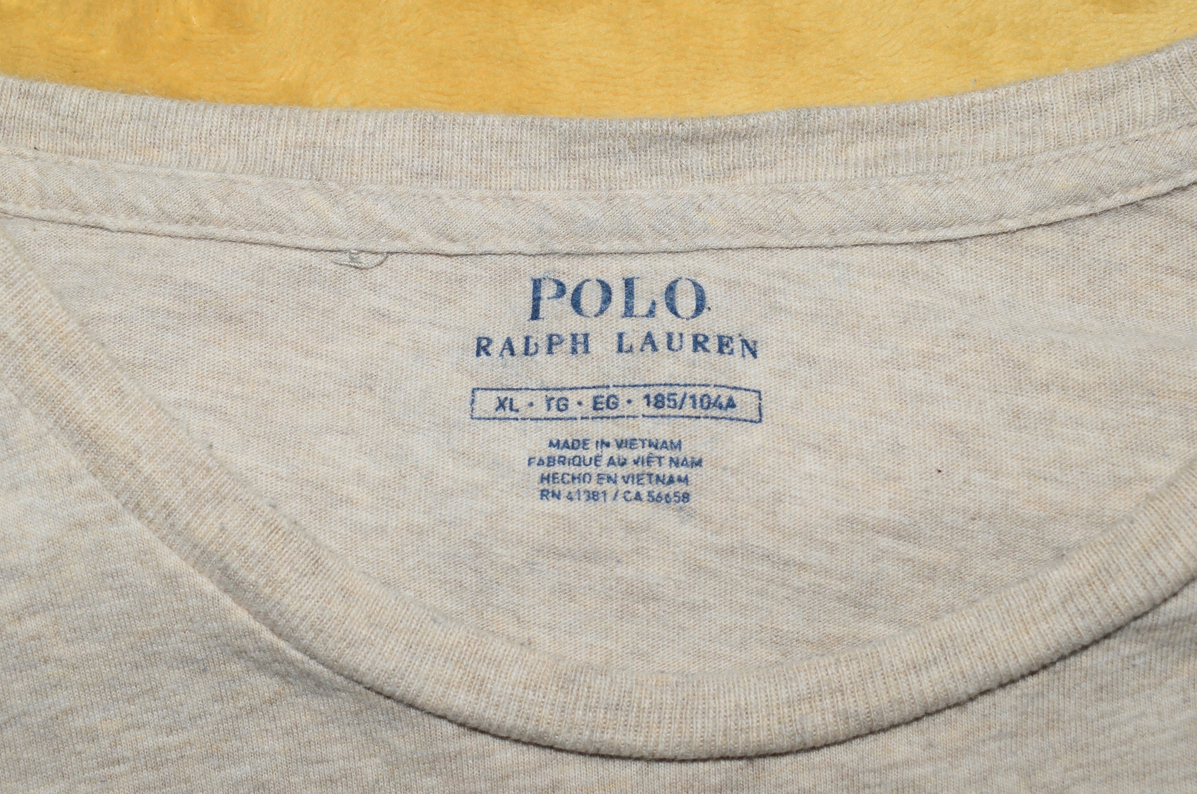 Polo Ralph Lauren Classic Crewneck T-Shirt – Light Beige Heather (Size XL)