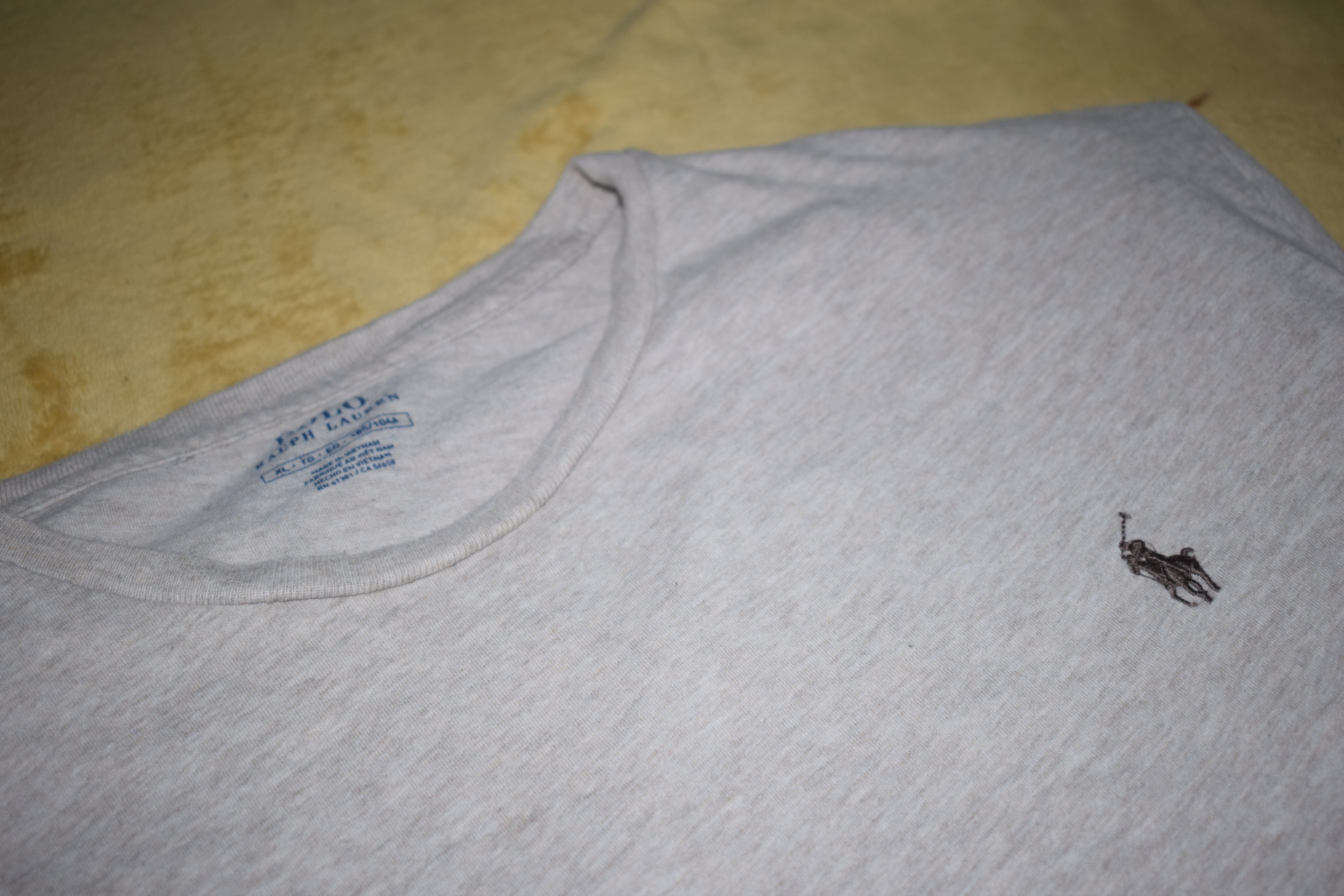 Polo Ralph Lauren Classic Crewneck T-Shirt – Light Beige Heather (Size XL)