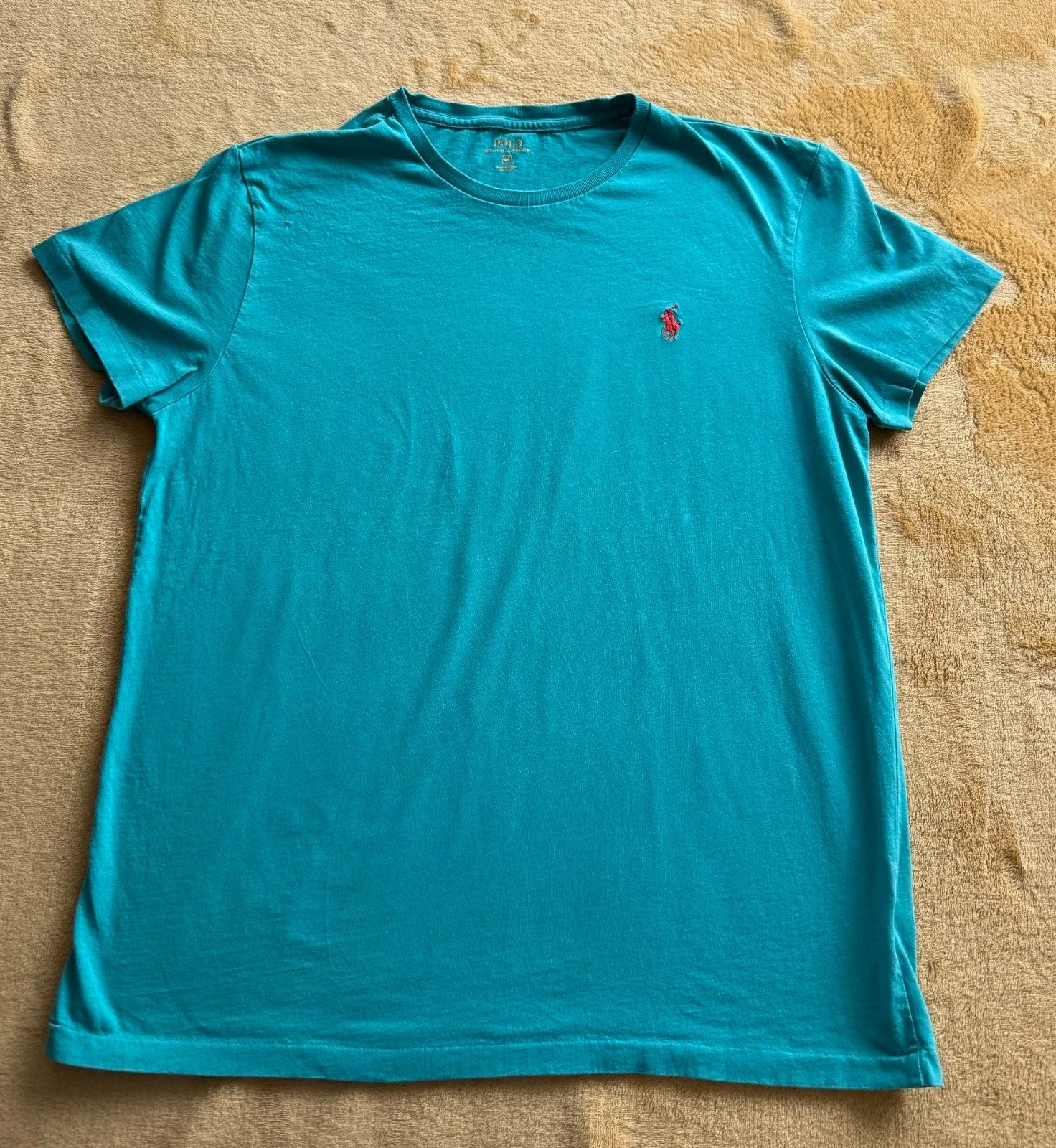 Ralph Lauren Classic Crewneck T-Shirt – Turquoise Blue Medium