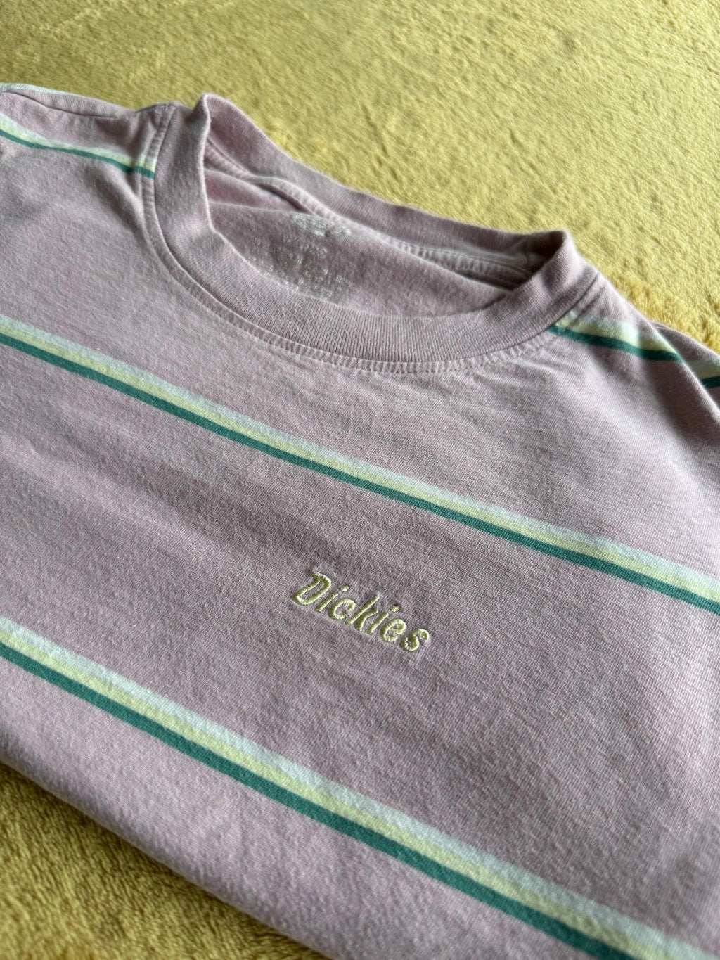 Dickies Girl Striped Crop Top – Pink/ Green Stripe (S)