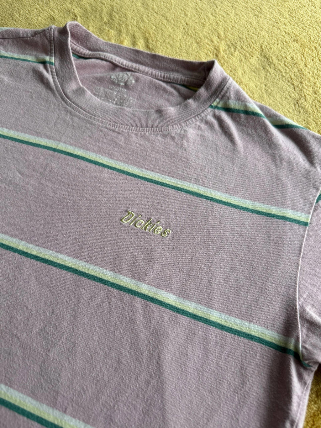 Dickies Girl Striped Crop Top – Pink/ Green Stripe (S)